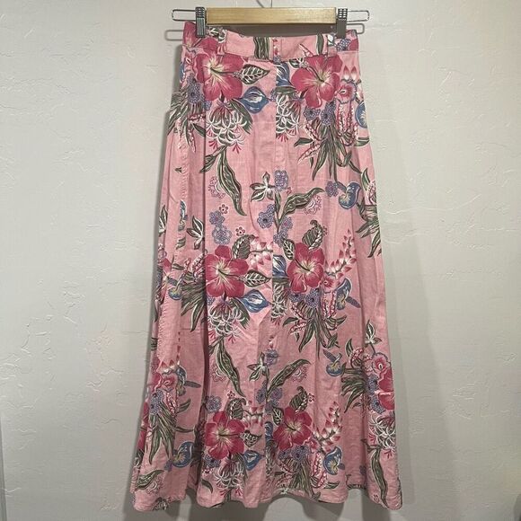 Vintage, 1990's, Cambridge Country Store, Tropical, Floral, Pink, Rose, Blue, Li - Picture 4 of 8